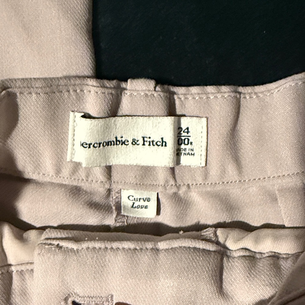 Abercrombie & Fitch Cream Curve Love Pants - Picture 2 of 6